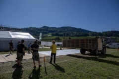 25. April 2026. Schwingen - Emmentalisches Schwingfest Oberdiessbach 1.-3. Mai 2026. 8. Aufbautag. (Bild: Rolf Eicher)