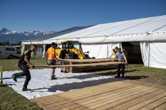 25. April 2026. Schwingen - Emmentalisches Schwingfest Oberdiessbach 1.-3. Mai 2026. 8. Aufbautag. (Bild: Rolf Eicher)