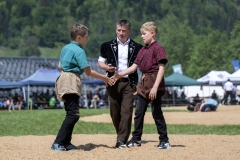 2. Mai 2026. Schwingen - Emmentalischer Nachwuchsschwingertag Oberdiessbach 1.-3. Mai 2026. Matz Siegenthaler gegen Gian Michel Flühmann. (Bild: Rolf Eicher)