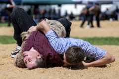 2. Mai 2026. Schwingen - Emmentalischer Nachwuchsschwingertag Oberdiessbach 1.-3. Mai 2026. Manuel Salzmann gegen Dario Wyss. (Bild: Rolf Eicher)