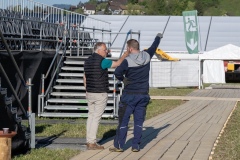 25. April 2026. Schwingen - Emmentalisches Schwingfest Oberdiessbach 1.-3. Mai 2026. 8. Aufbautag. (Bild: Rolf Eicher)