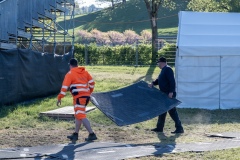 25. April 2026. Schwingen - Emmentalisches Schwingfest Oberdiessbach 1.-3. Mai 2026. 8. Aufbautag. (Bild: Rolf Eicher)