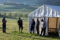 18. April 2026. Schwingen - Emmentalisches Schwingfest Oberdiessbach 1.-3. Mai 2026. 2. Aufbautag. (Bild: Rolf Eicher)