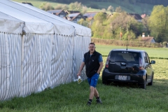 18. April 2026. Schwingen - Emmentalisches Schwingfest Oberdiessbach 1.-3. Mai 2026. 2. Aufbautag. (Bild: Rolf Eicher)