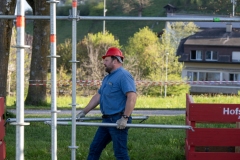 18. April 2026. Schwingen - Emmentalisches Schwingfest Oberdiessbach 1.-3. Mai 2026. 2. Aufbautag. (Bild: Rolf Eicher)