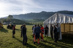18. April 2026. Schwingen - Emmentalisches Schwingfest Oberdiessbach 1.-3. Mai 2026. 2. Aufbautag. (Bild: Rolf Eicher)