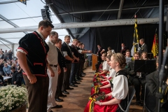 3. Mai 2026. Schwingen - Emmentalisches Schwingfest Oberdiessbach 1.-3. Mai 2026.  Rangverkündigung. (Bild: Rolf Eicher)