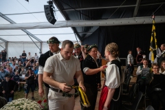 3. Mai 2026. Schwingen - Emmentalisches Schwingfest Oberdiessbach 1.-3. Mai 2026.  Rangverkündigung. (Bild: Rolf Eicher)