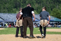 2. Mai 2026. Schwingen - Emmentalischer Nachwuchsschwingertag Oberdiessbach 1.-3. Mai 2026. Linus Blaser gegen Reto Lüthi (Bild: Rolf Eicher)