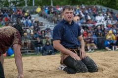 3. Mai 2026. Schwingen - Emmentalisches Schwingfest Oberdiessbach 1.-3. Mai 2026.  Matthieu Burger gegen Michael Moser (Bild: Rolf Eicher)