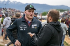 3. Mai 2026. Schwingen - Emmentalisches Schwingfest Oberdiessbach 1.-3. Mai 2026. Fabio Holtbrunner im Interview mit René Willener  (Bild: Rolf Eicher)