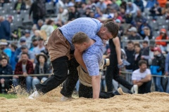 3. Mai 2026. Schwingen - Emmentalisches Schwingfest Oberdiessbach 1.-3. Mai 2026.  Dario Gerber gegen Silvan Trittibach  (Bild: Rolf Eicher)