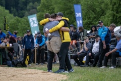 3. Mai 2026. Schwingen - Emmentalisches Schwingfest Oberdiessbach 1.-3. Mai 2026.  Die Gebrüder Aebersold Adrian, Fabian und David gewinnen allen den Kranz, dies zum ersten Mal alle miteinander. (Bild: Rolf Eicher)