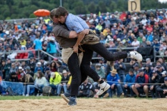 3. Mai 2026. Schwingen - Emmentalisches Schwingfest Oberdiessbach 1.-3. Mai 2026.  Florian Aellen gegen Dominic Mäusli (Bild: Rolf Eicher)