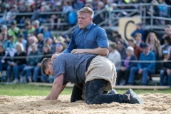 3. Mai 2026. Schwingen - Emmentalisches Schwingfest Oberdiessbach 1.-3. Mai 2026.  Timon Stucki gegen Simon Seematter  (Bild: Rolf Eicher)