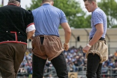 3. Mai 2026. Schwingen - Emmentalisches Schwingfest Oberdiessbach 1.-3. Mai 2026. Florian Mäusli gegen Ivan Thöni  (Bild: Rolf Eicher)