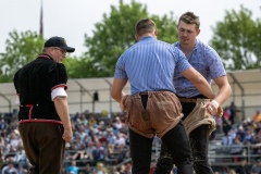 3. Mai 2026. Schwingen - Emmentalisches Schwingfest Oberdiessbach 1.-3. Mai 2026. Florian Mäusli gegen Ivan Thöni  (Bild: Rolf Eicher)